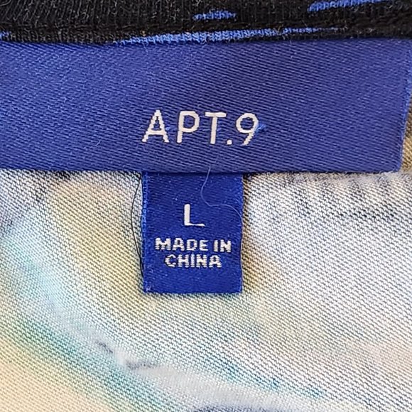 APT. 9 Womens Black Abstract Print Sleeveless Strappy Maxi Sundress - Sz Large - Picture 5 of 5